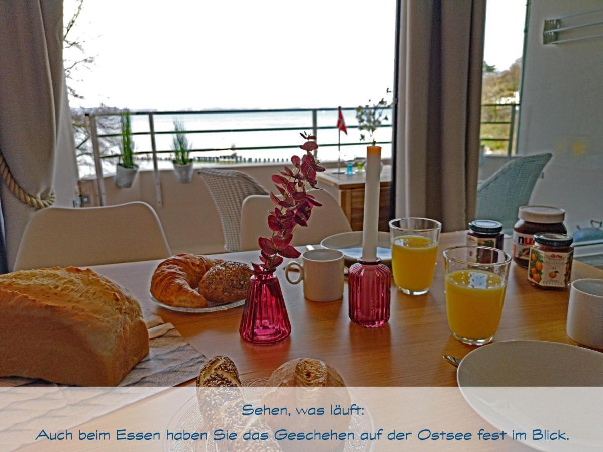 Fewo1846 Intermar - Kajuete Foerdeblick: Family-Friendly Studio with Sea View Balcony Gluecksburg Exterior photo